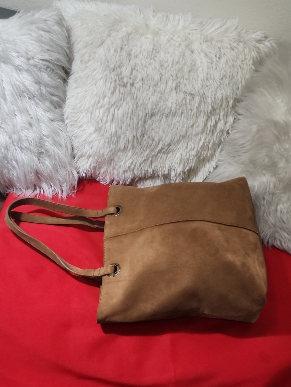 UGG Women's Suede Tote Bag in Tan - Casual Everyday Carry - Picture 4 of 9
